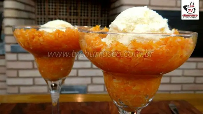 Como Fazer Doce de Abóbora com Coco e Sorvete