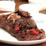 Como Fazer Fraldinha com Cogumelos - Churrasco Argentino (Vacío a la parrilla hongos)