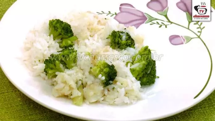 Arroz com Bacalhau e Brócolis