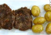 Contra Filé Assado com Batatas