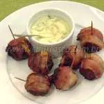 Bolinho de Carne Moída com Mussarela e Bacon