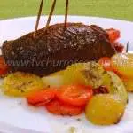 Bife à Rolê com Legumes