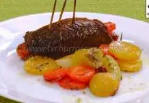 Bife à Rolê com Legumes