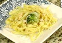 Macarrão Fettuccine com Palmito e Brócolis