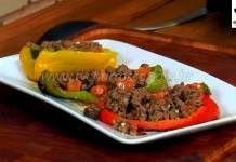 Pimentões Recheados com Carne