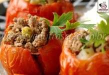 Tomate Recheado com Carne Moída