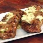 Contra Filé com Manteiga Aromatizada com Pimenta