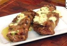 Contra Filé com Manteiga Aromatizada com Pimenta
