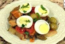 Cação Assado com Legumes