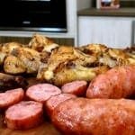 Churrasco de Apartamento - Coxinha da Asa e Linguiças
