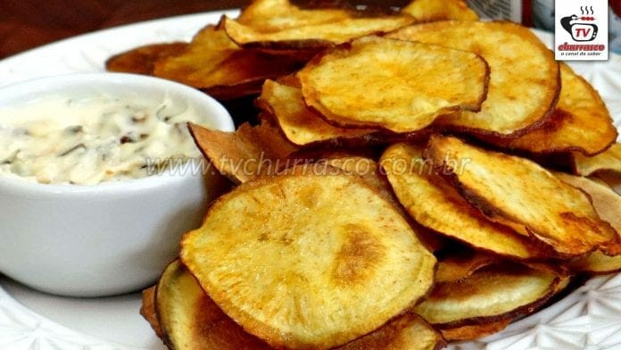Como Fazer Chips de Batata Doce (Batata Chips de Batata Doce)