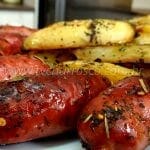 Como Fazer Churrasco de Forno - Linguiça Assada com Batatas