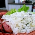 Como Fazer Arroz com Alho Poró (Arroz Soltinho para Churrasco)