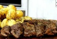 Como Fazer Churrasco de Forno - Maminha Assada com Batatas
