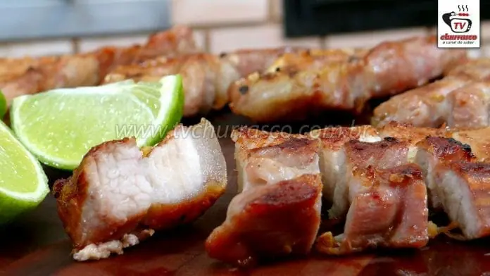 Como Fazer Churrasco de Panceta com Alho
