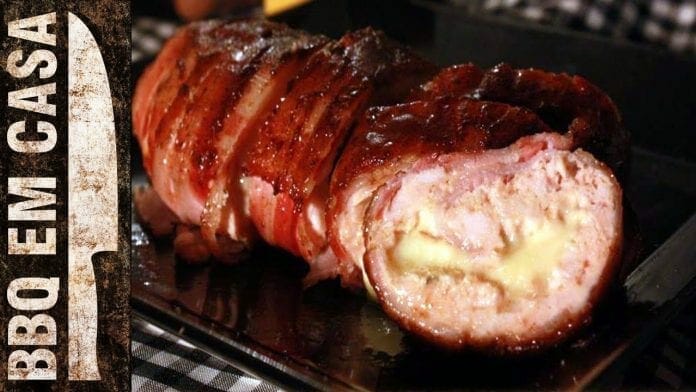 Receita de Explosão de Bacon - (Bacon Explosion) - Churrasco - BBQ em Casa