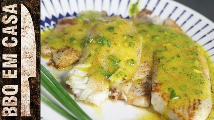 Receita de Tilápia na Chapa ao Molho de Mostarda (Grilled Fish???) - BBQ em Casa
