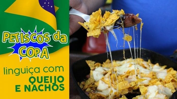 Linguiça com Queijo e Nachos - Petiscos da Copa - BBQ em Casa