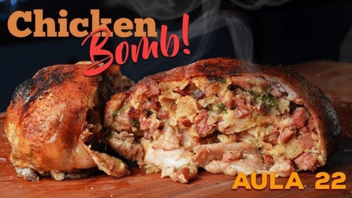 Chicken Bomb (Frango Desossado Recheado) - Cansei de Ser Chef