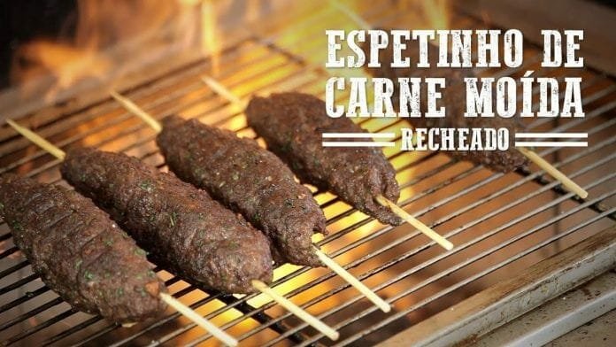 Espetinho de Carne Moída Recheado - Churrasqueadas