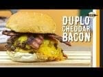Hambúrguer Duplo de Cheddar com Bacon Caramelizado - Canal Rango