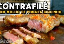 Contra Filé com Molho de Pimenta Biquinho - Churrasqueadas - Mestres do Churrasco