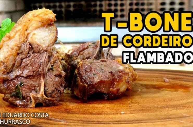 Como Fazer T-Bone de Cordeiro Flambado - Tv Churrasco - Mestres do Churrasco