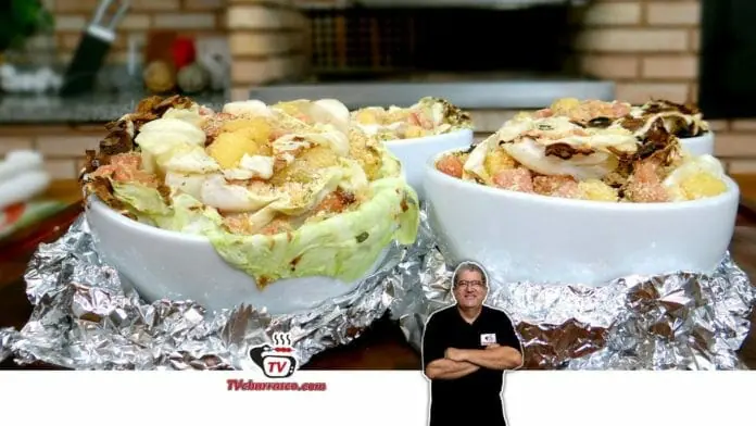 Repolho Recheado com Farofa na Brasa - Aperitivo para Churrasco - Tv Churrasco