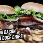 X-Salada Bacon com Chips de Batata Doce - BBQ em Casa
