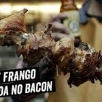 Coxa de Frango Marinada na Cerveja Enrolada no Bacon - BBQ em Casa