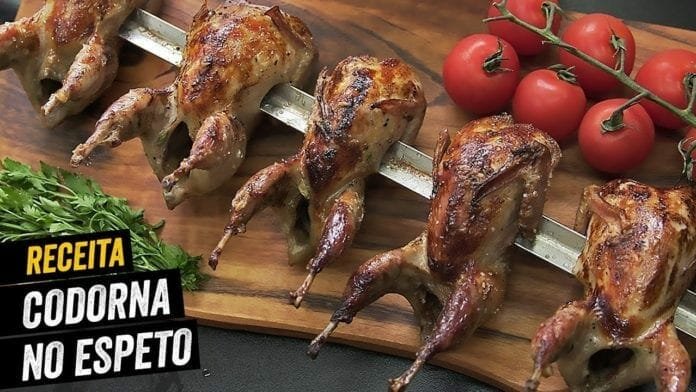 Codorna no Espeto - BBQ em Casa