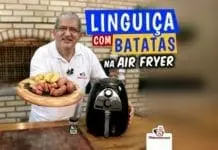 Como Fazer Linguiça Assada com Batatas na Air Fryer - Tv Churrasco