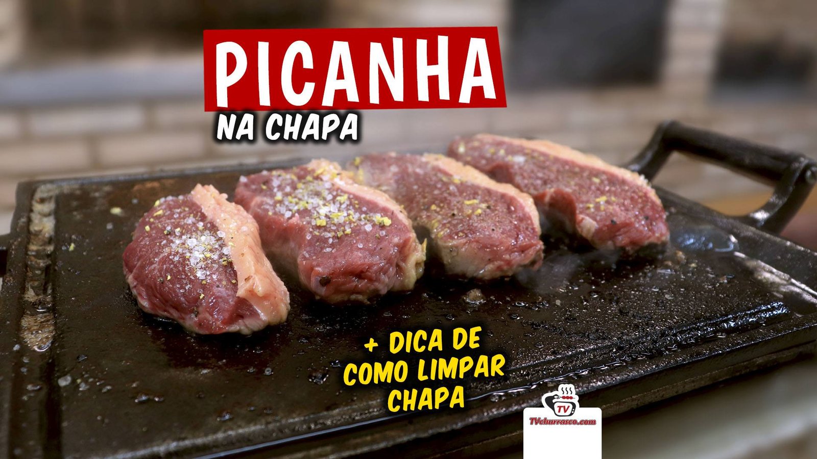 Como Fazer Picanha na Chapa + Como Limpar Chapa com Novo Veja Power Gel - Tv Churrasco