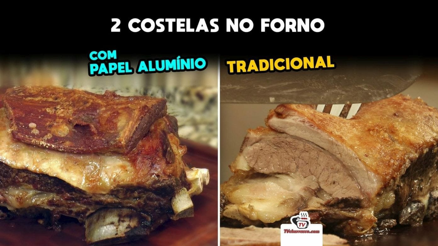 Como Fazer Costela Assada no Forno com Papel Alumínio e Costela Assada ...