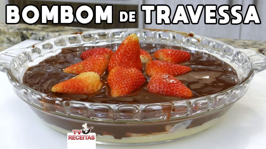 Bombom de Travessa com Morangos - Tv Receitas-SITE